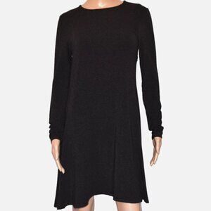 EILEEN FISHER Gray Long Sleeve A-Line Viscose Spandex Stretch Dress Size PS